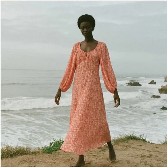 Doen Dresses & Skirts - B51 DOEN Ortensia Midi Dress Dainty Floral XS Hillside Bloom Cottage Garden